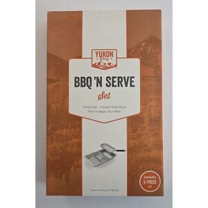Yukon Glory, 3 Stainless Steel BBQ Baskets, NEW/Sealed, Drip Pan w/Handle